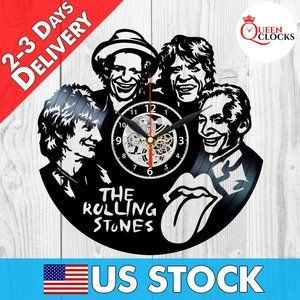 Rolling Stones Vinyl Clock Wall Decor Gifts Ideas